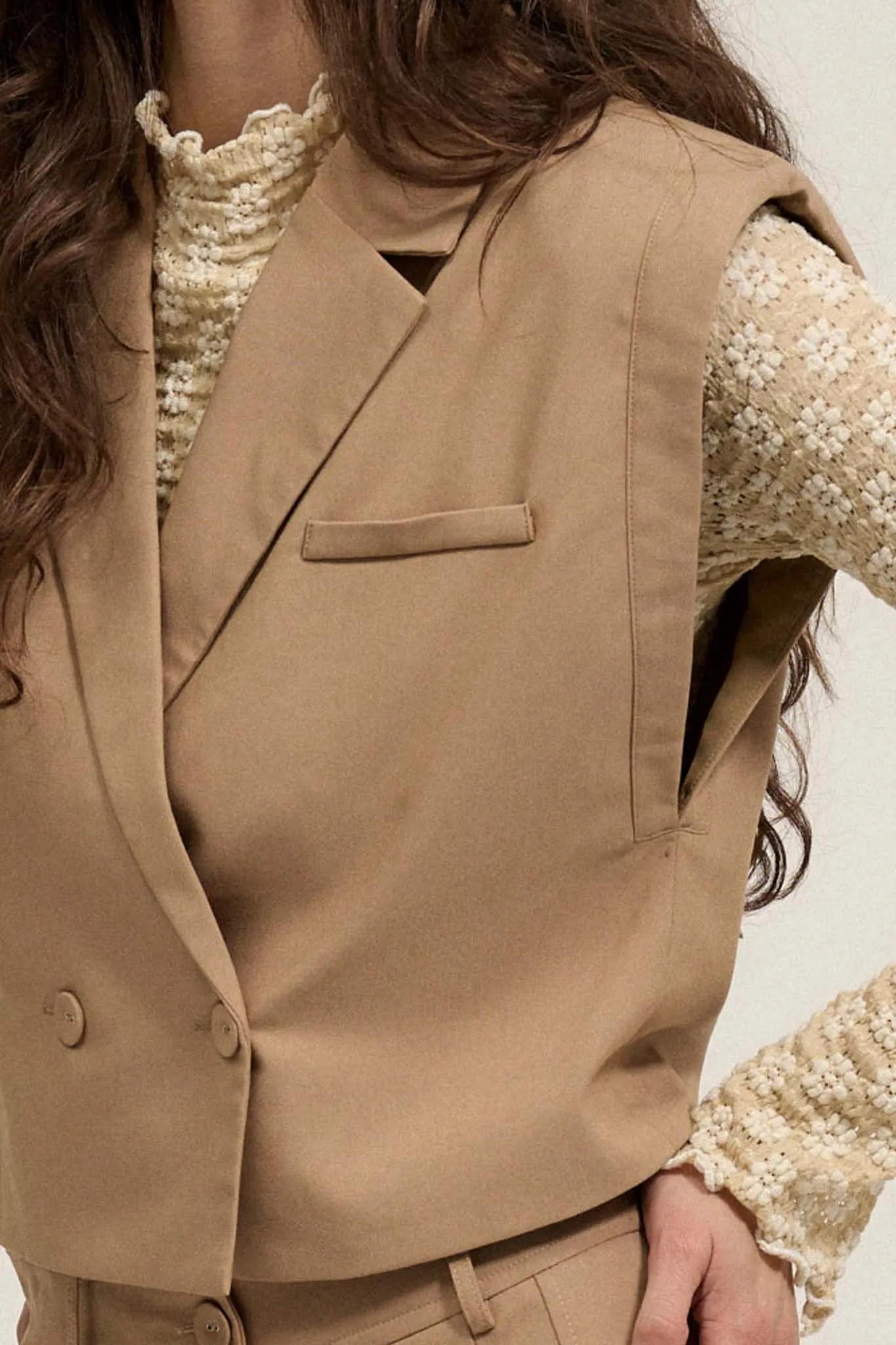 Future Proof Cropped Sleeveless Blazer