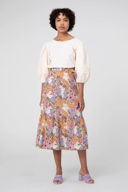 Garden Rabbit Midi Skirt