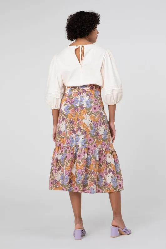 Garden Rabbit Midi Skirt