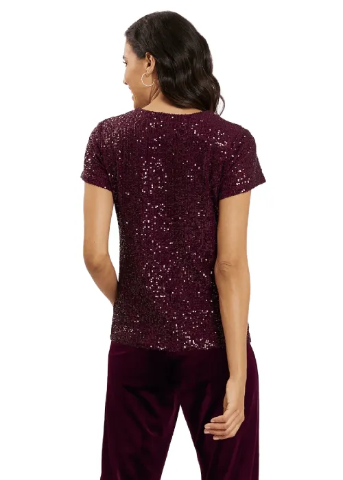 GARNET SEQUINS WINNIE TOP