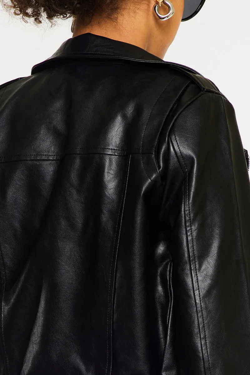 Harley Faux Leather Biker Jacket