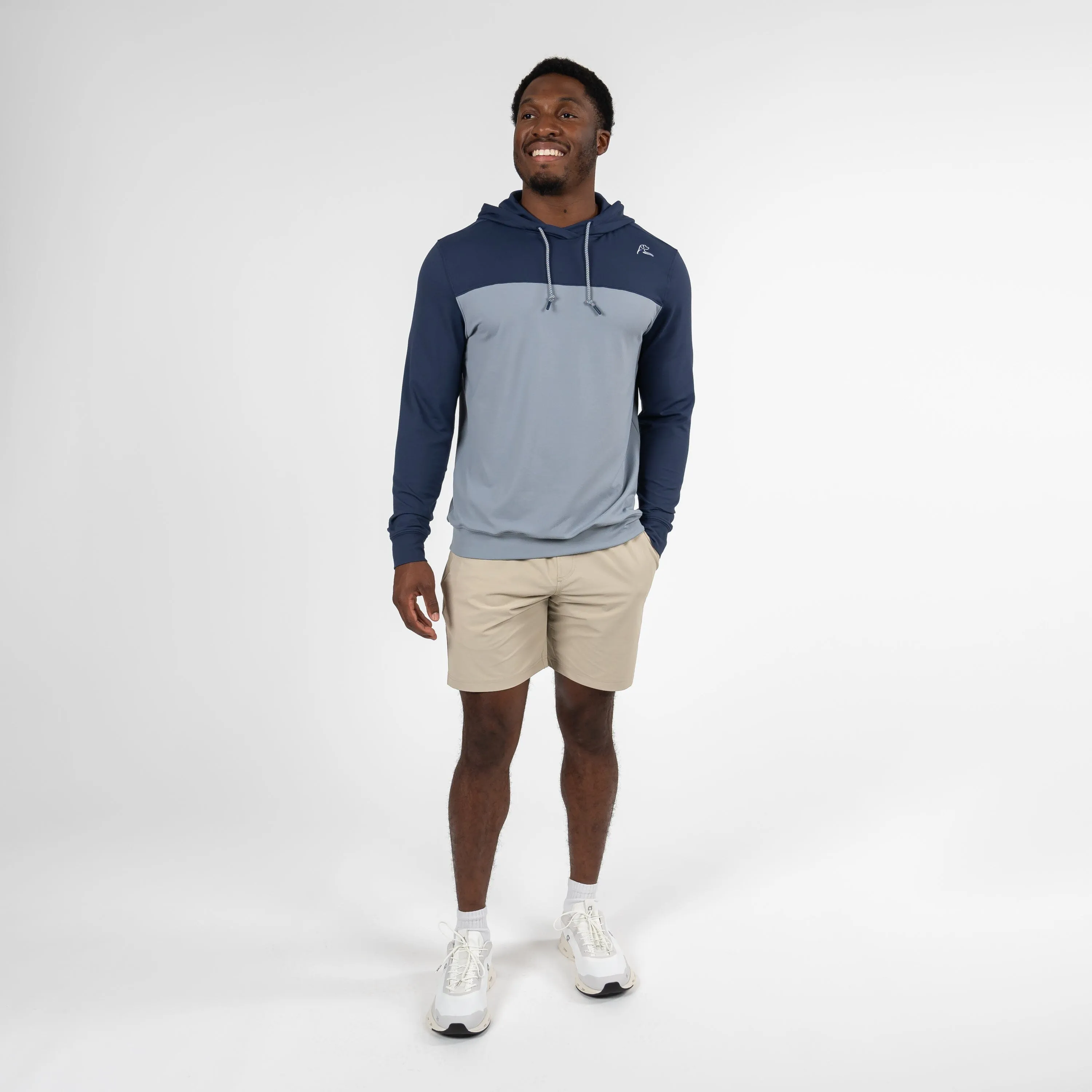 Hesi Performance Hoodie | Colorblock - Admiral Navy/Thunder Grey