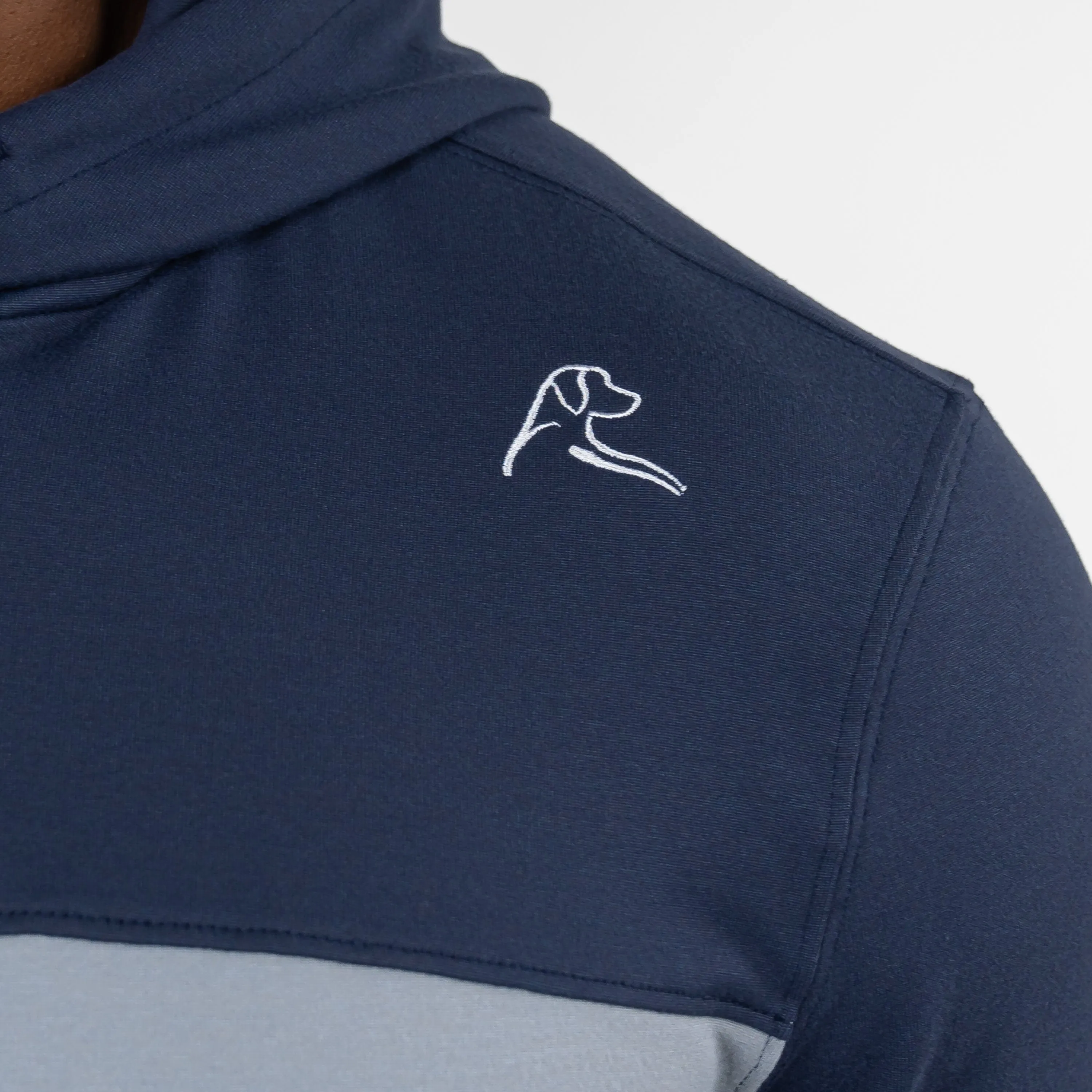 Hesi Performance Hoodie | Colorblock - Admiral Navy/Thunder Grey