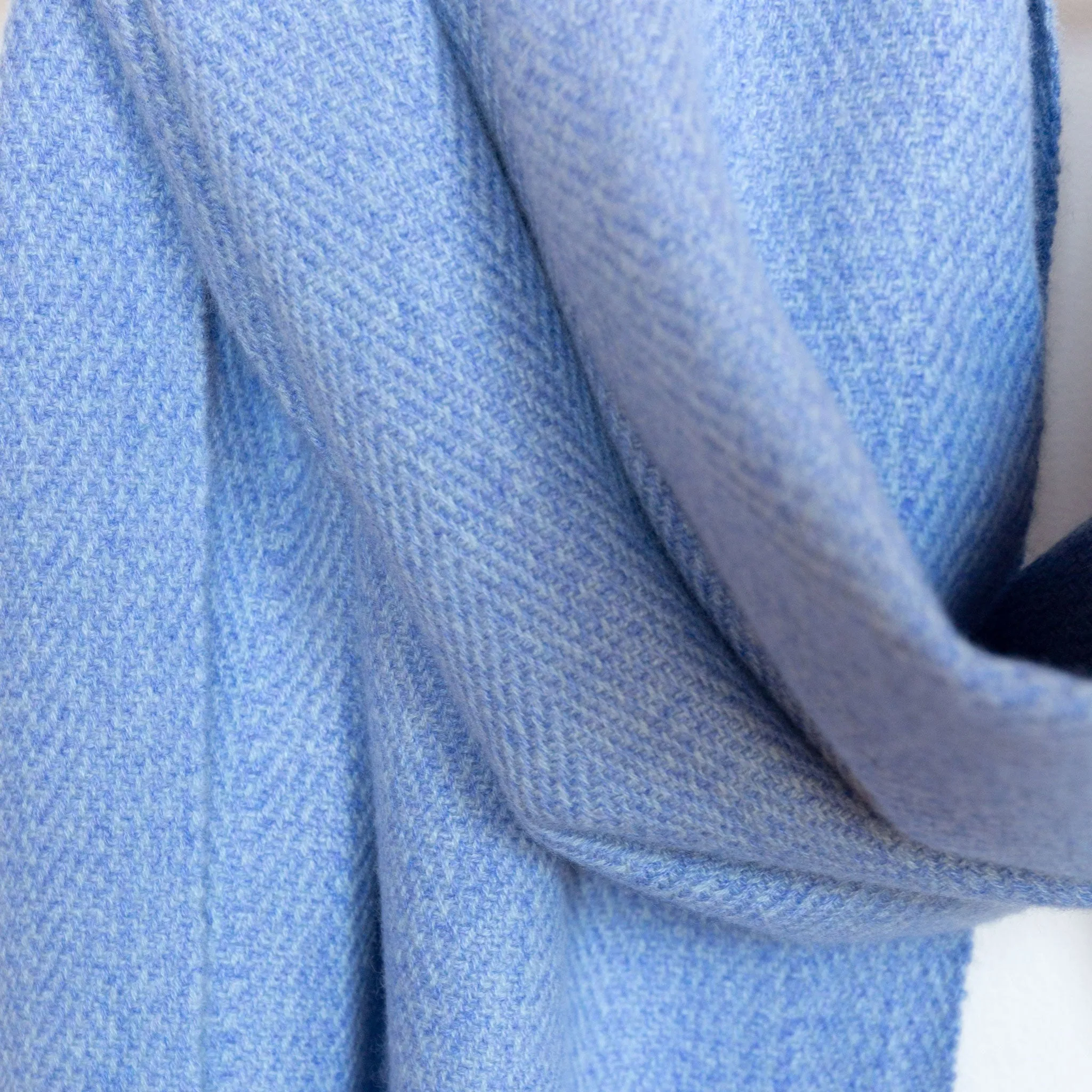 Hydrangea Blue Handwoven Cashmere Wrap