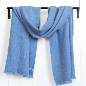 Hydrangea Blue Handwoven Cashmere Wrap