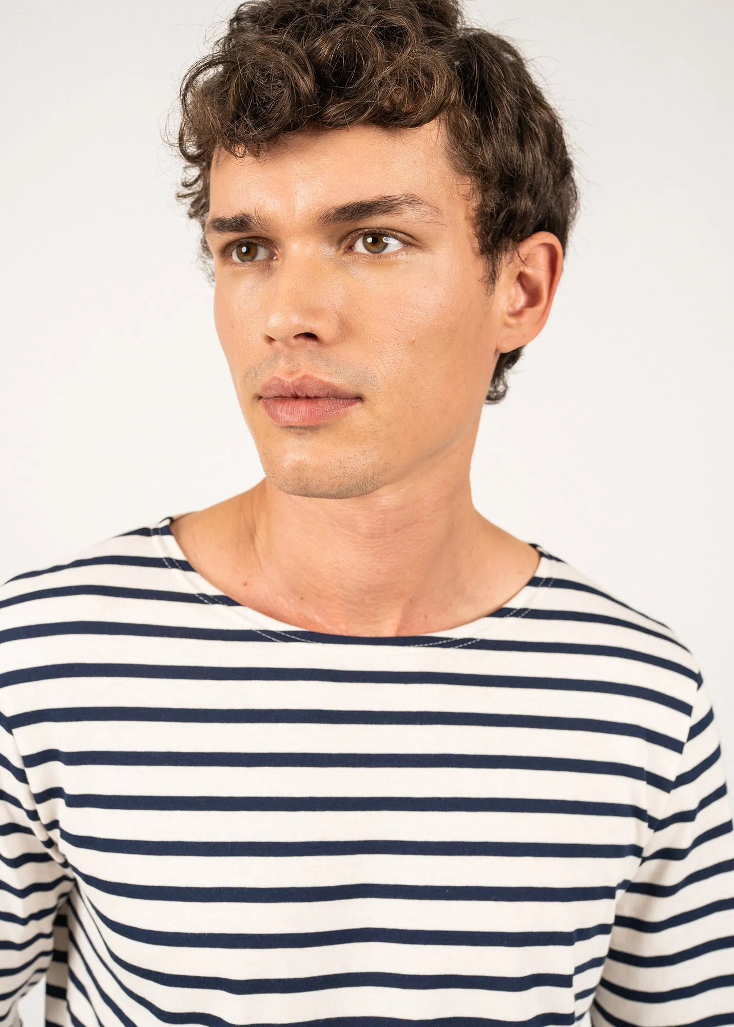 Iconic sailor striped shirt with elbow patches - SAINT JAMES x Comédie Française (ECRU/MARINE)