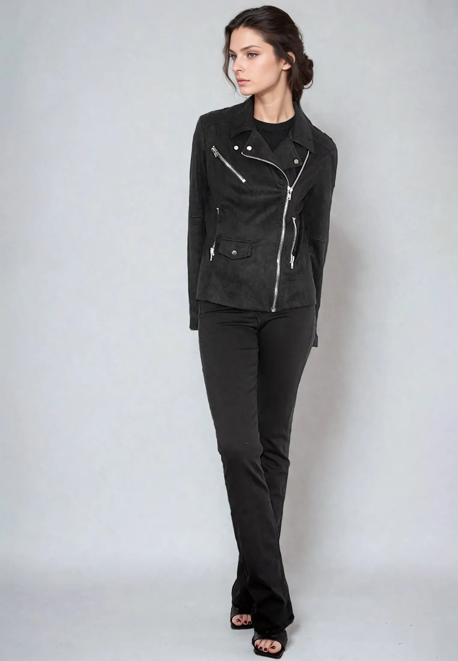 JADE BIKER JACKET JET BLACK