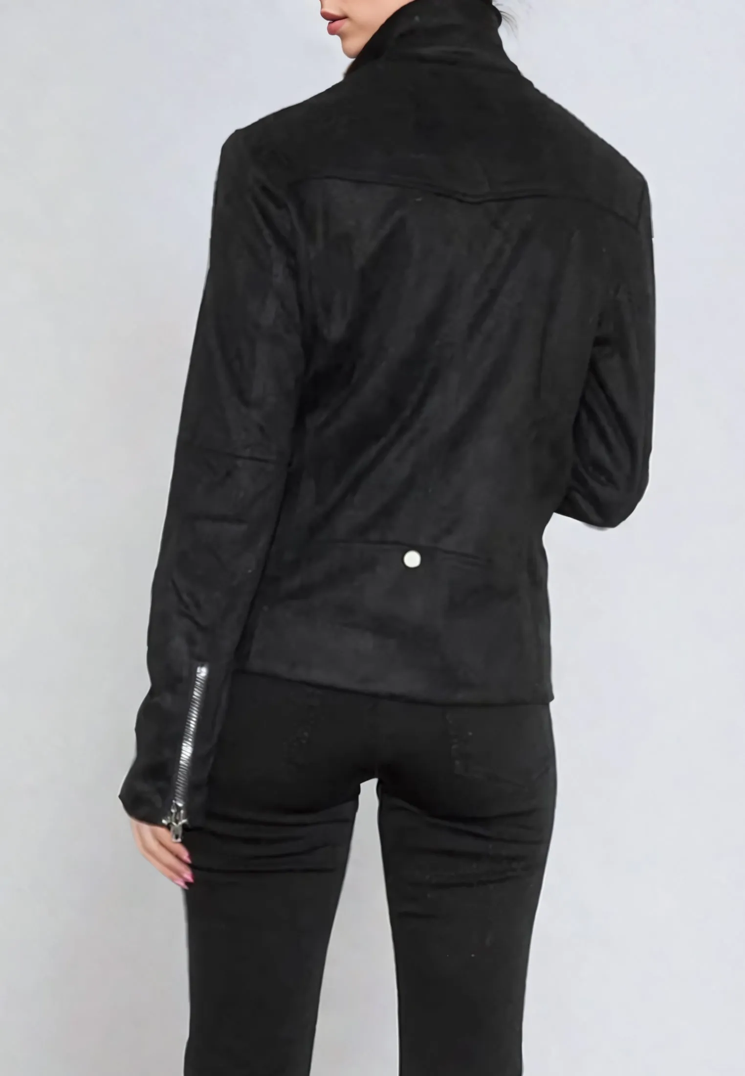 JADE BIKER JACKET JET BLACK