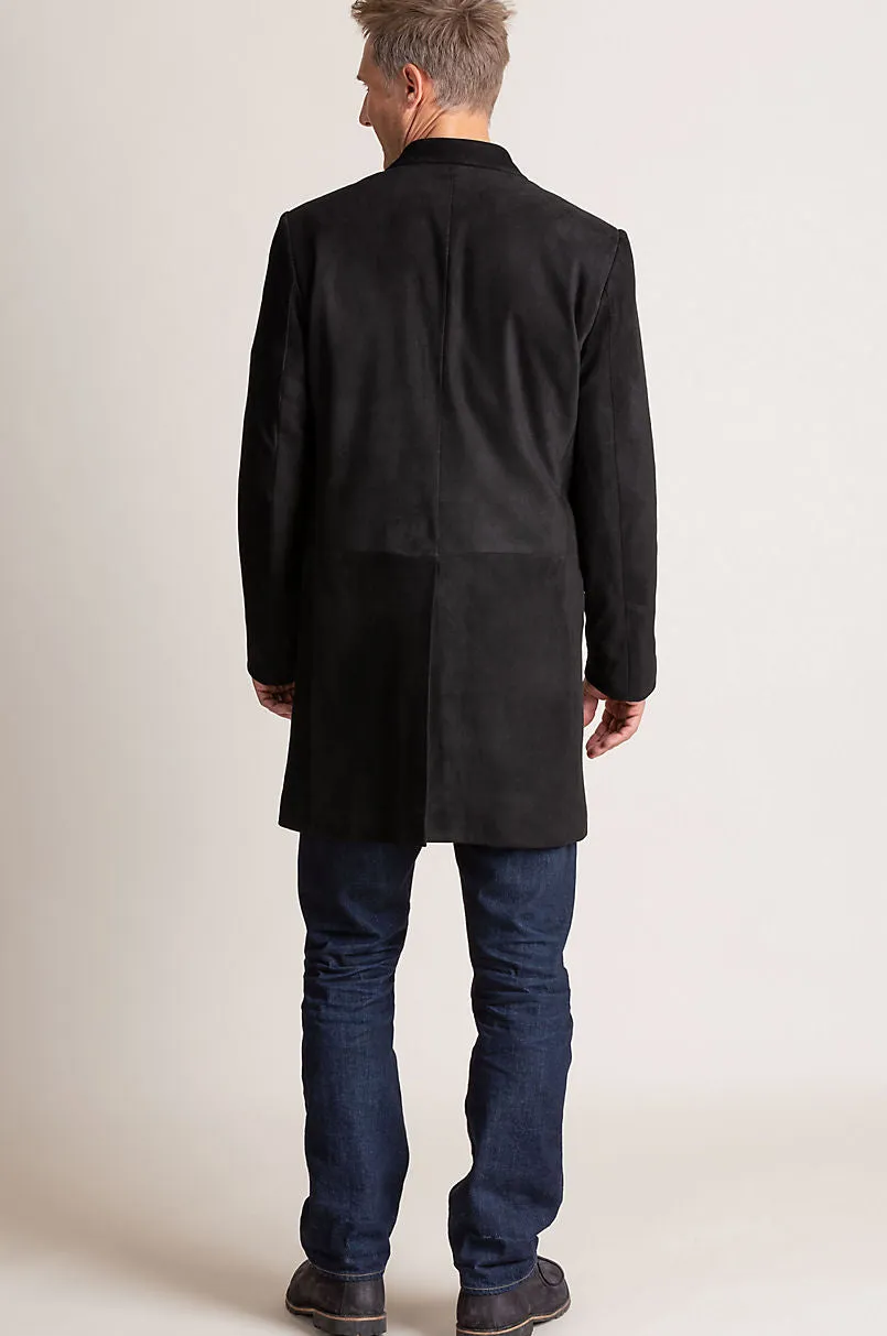 Jerry Suede Leather Blazer Walking Coat