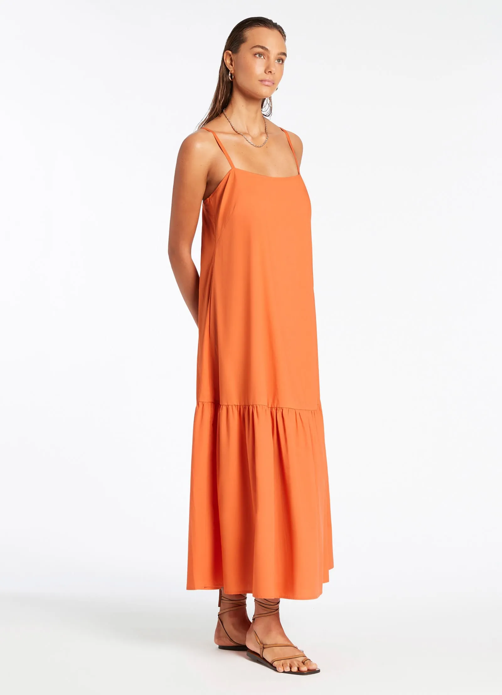 Jetset Tiered Dress - Orange