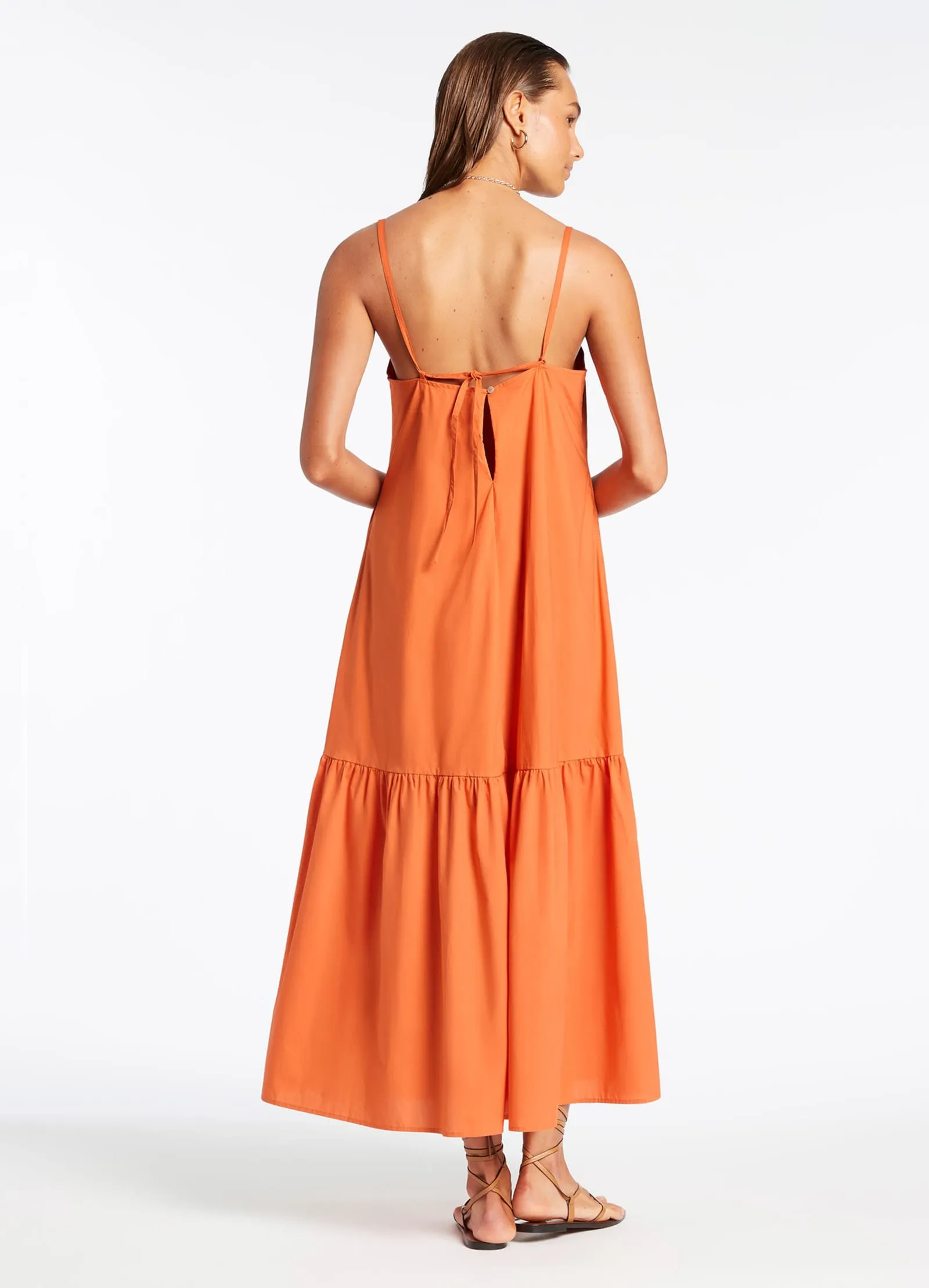 Jetset Tiered Dress - Orange