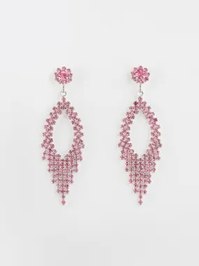 Jewelled Tear Drop With Fringe Earring