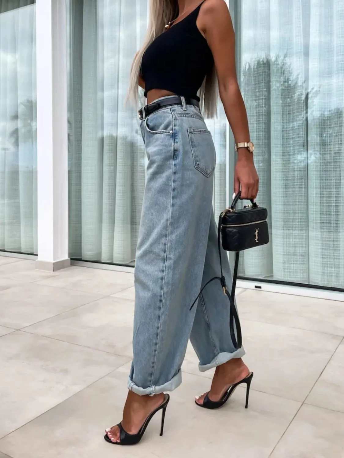 Just BE. Taleema High Waist Wide Leg Jeans