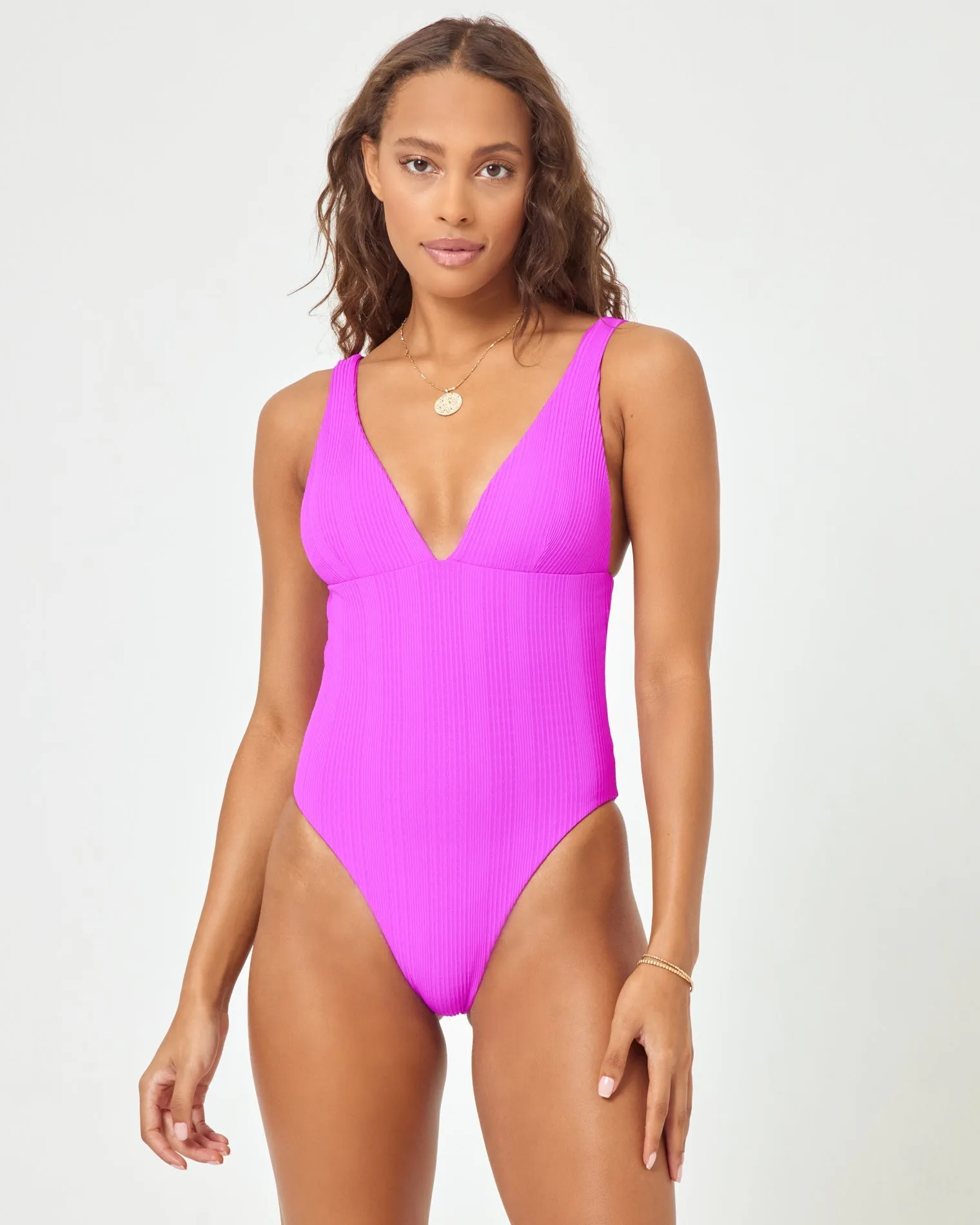 Katniss One Piece Swimsuit - Bright Fuchsia