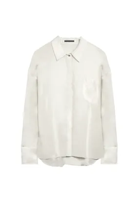 KES Oversized Habotai Button Down - Natural