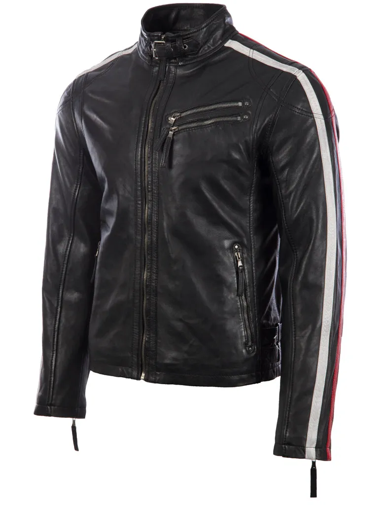 KPTW Men's Racing Biker Jacket - Black