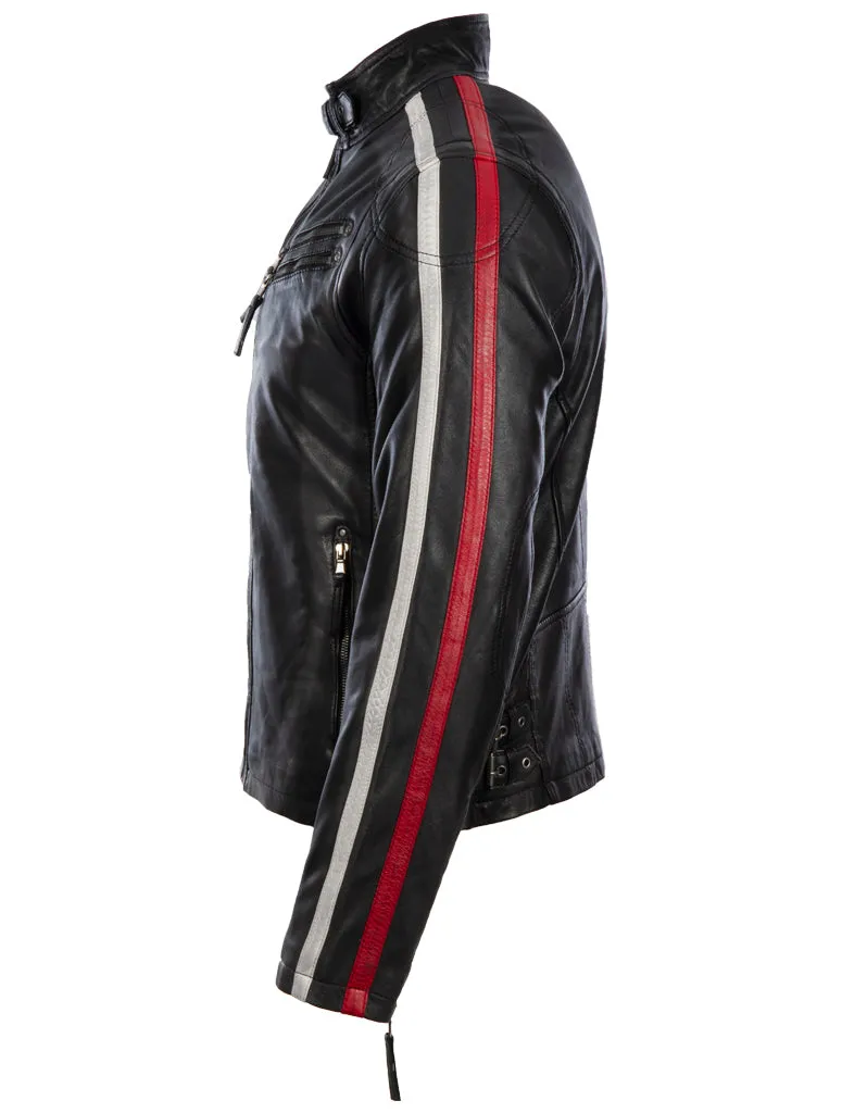 KPTW Men's Racing Biker Jacket - Black