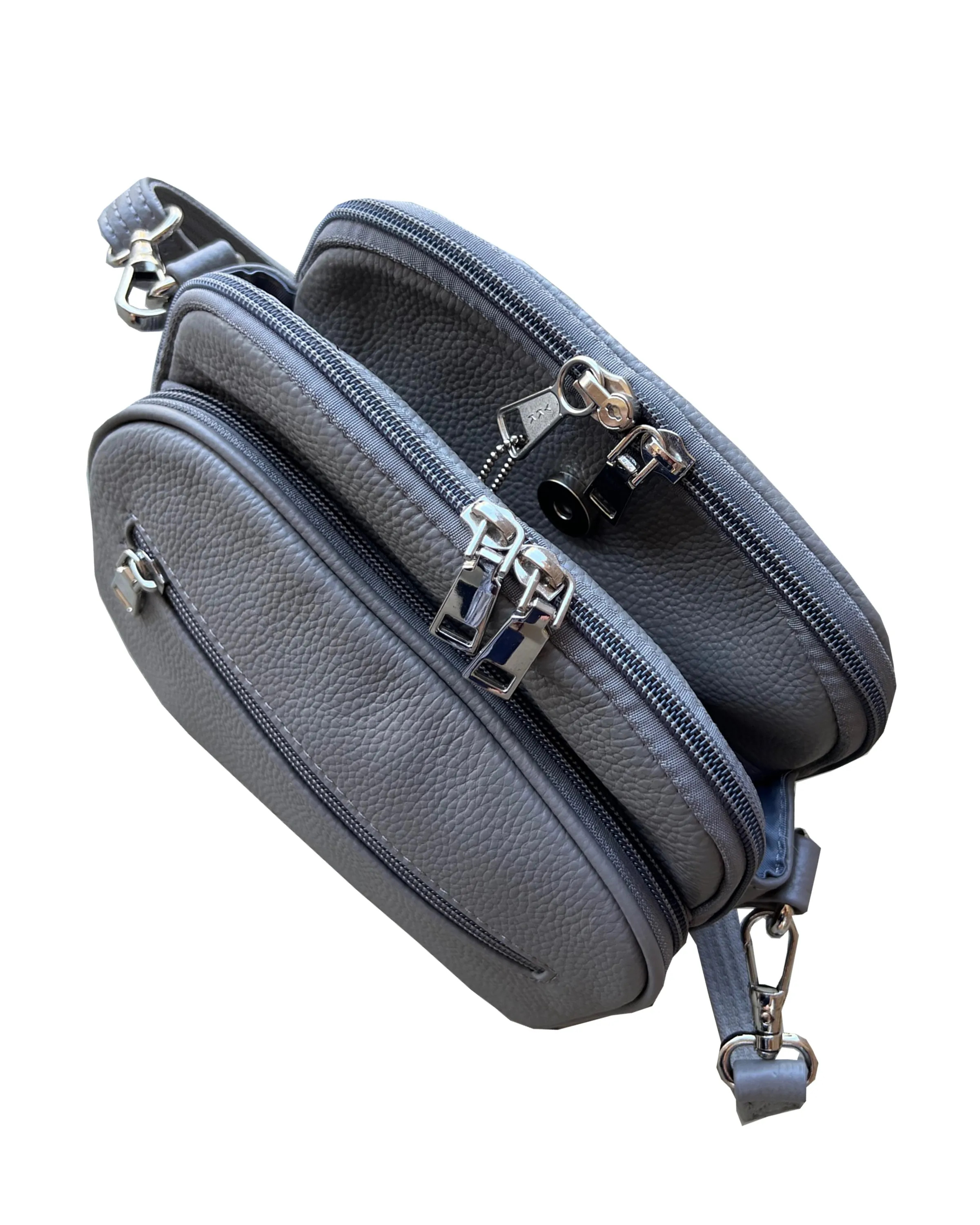 Leather Square Lockable Concealed Carry Purse by Roma