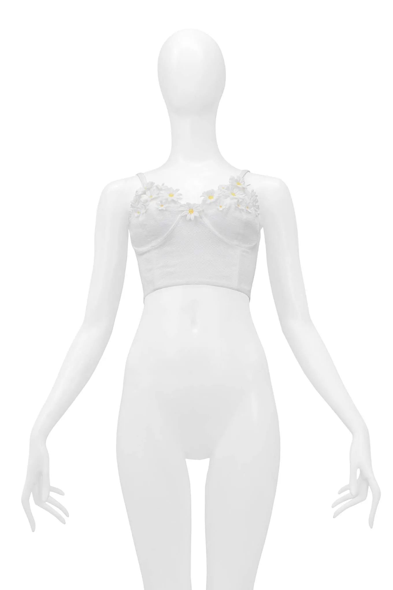 LOLITA LEMPICKA WHITE PIQUE BUSTIER