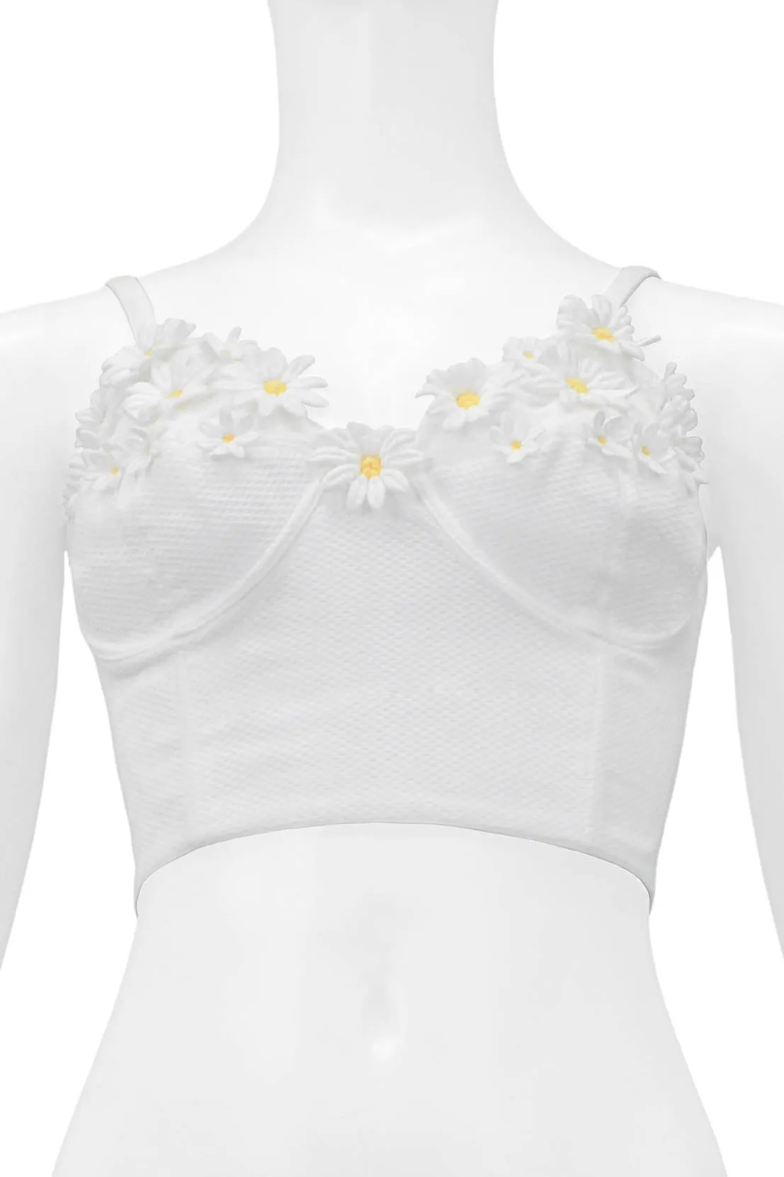 LOLITA LEMPICKA WHITE PIQUE BUSTIER