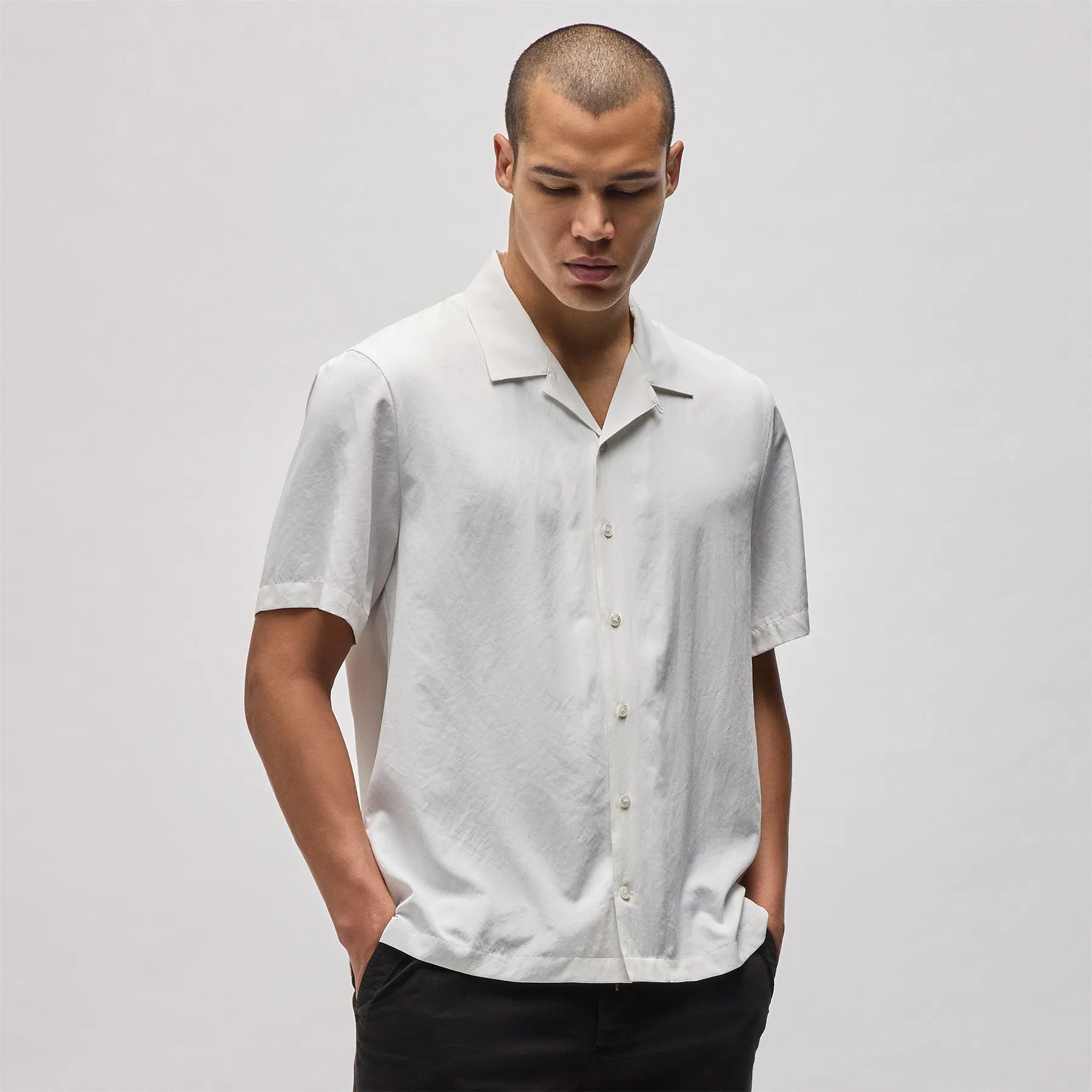 Matte Cabana Short Sleeve Shirt - White