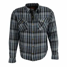 Men’s Armored Flannel Biker Shirt w/ Aramid® by DuPont™ Fibers