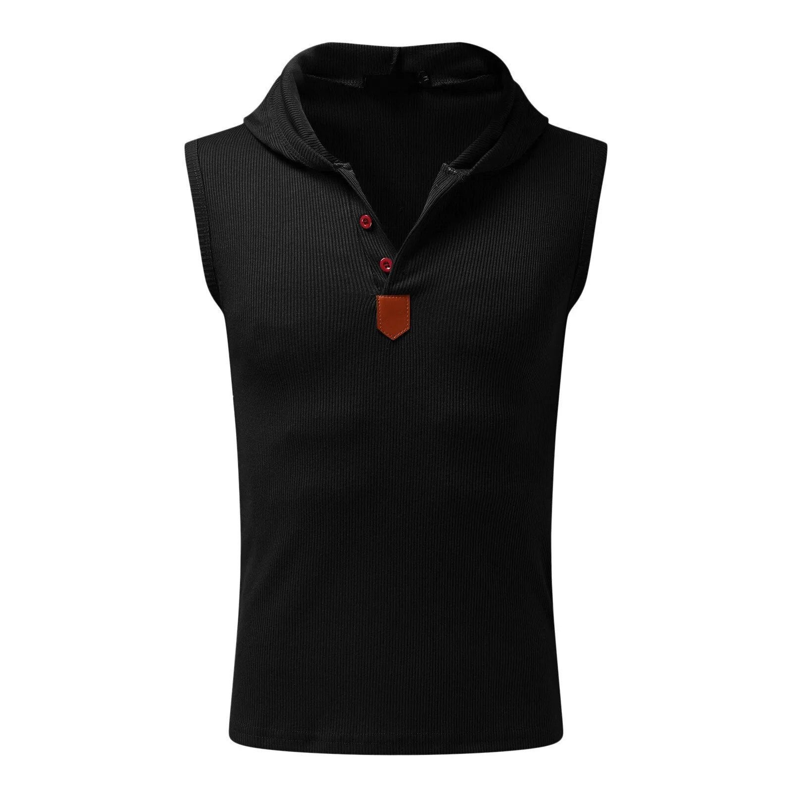  Men's Breathable Sleeveless Hoodie Elastic Fit Fitness Sports Sportswear Bodybuilding Sweatshirt Mens Tops