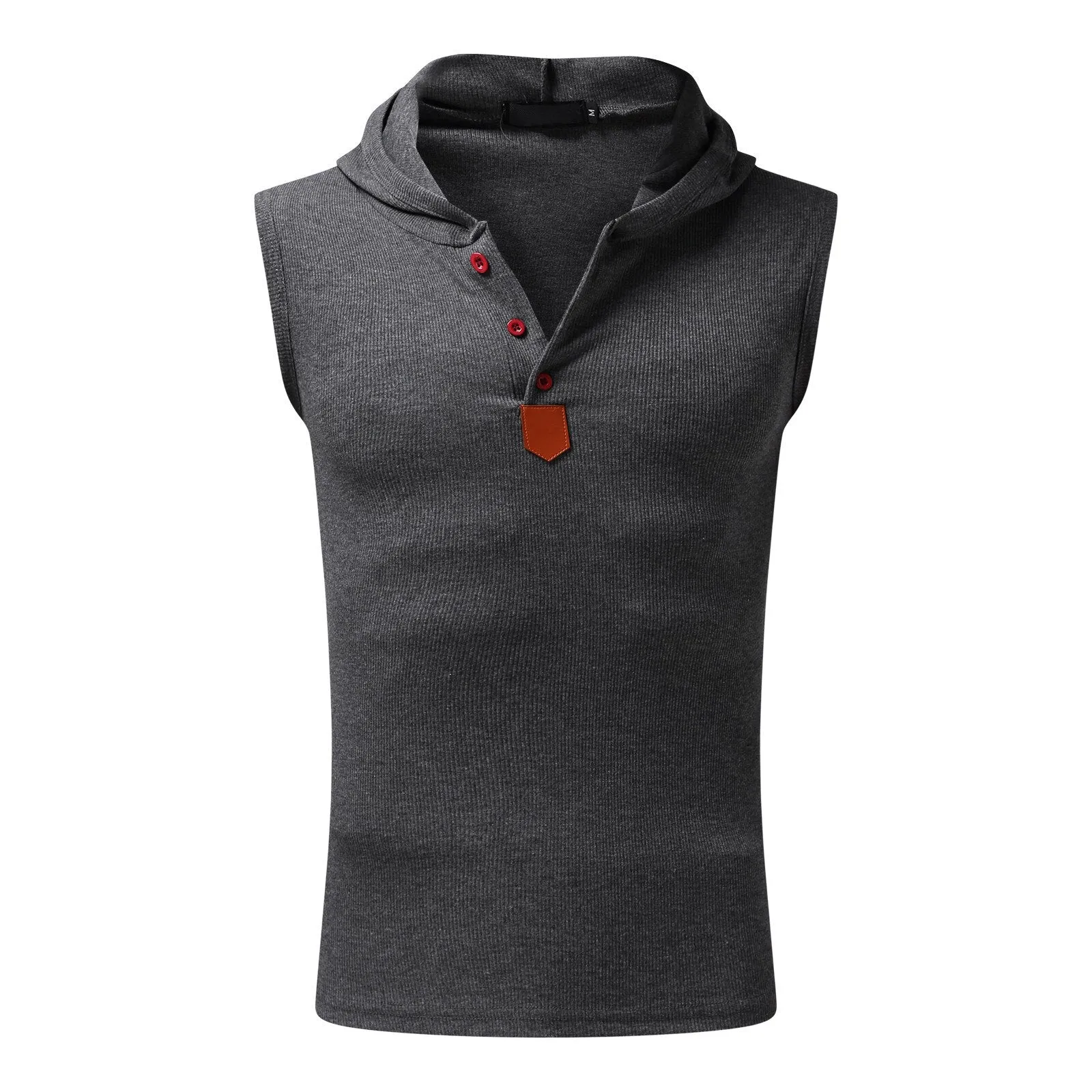  Men's Breathable Sleeveless Hoodie Elastic Fit Fitness Sports Sportswear Bodybuilding Sweatshirt Mens Tops