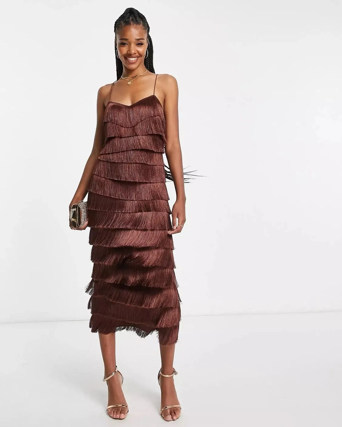 MIDI FRINGE DRESS