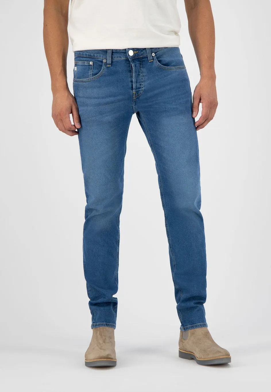 MUD JEANS Regular dunn pure blue men