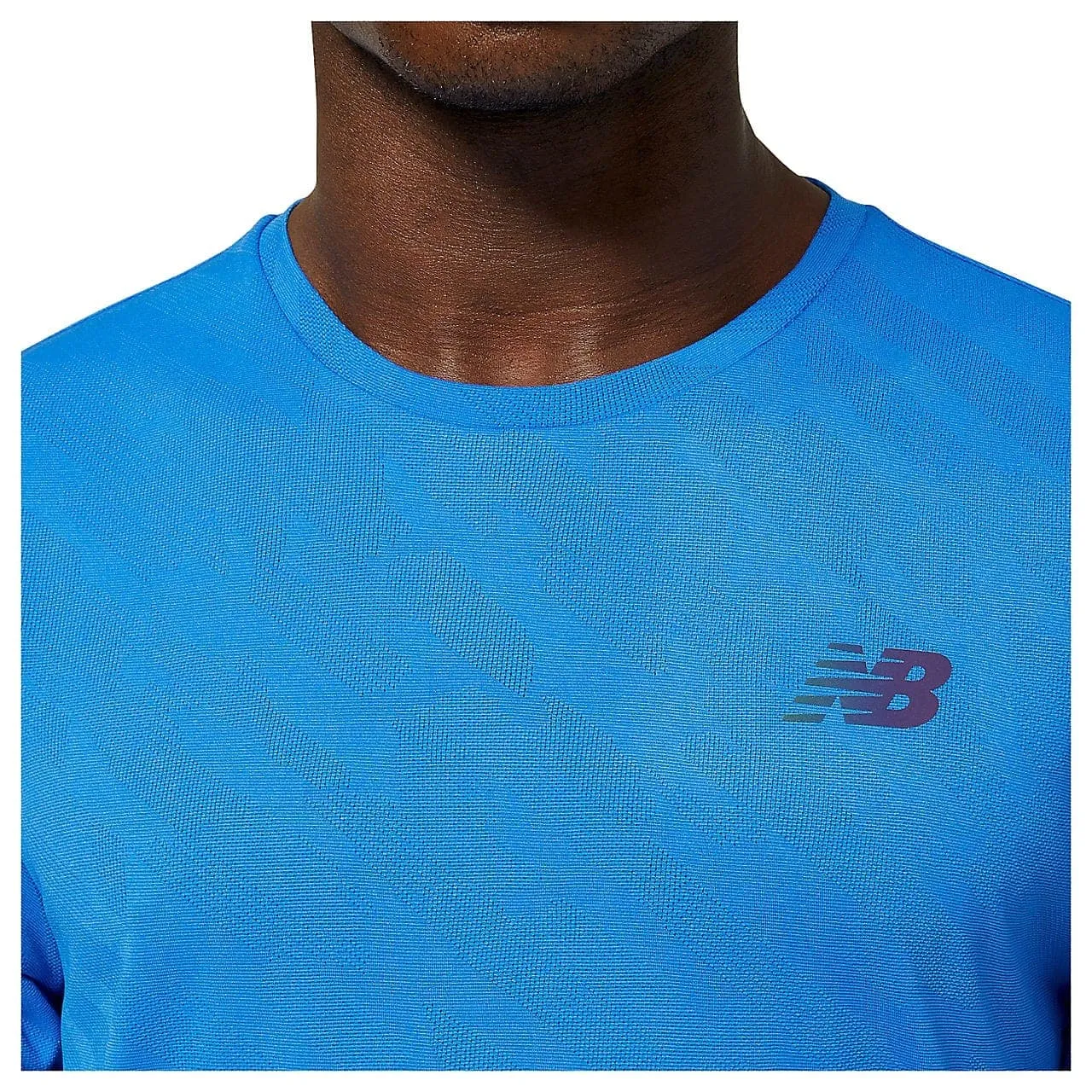 New Balance Q Speed Jacquard Short Sleeve T Shirt (Men's) - Cobalt