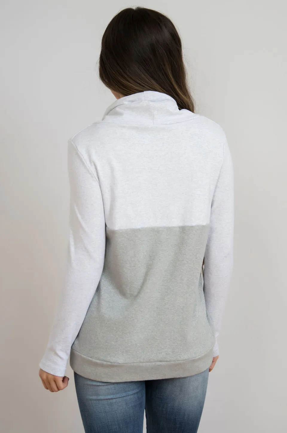 Nursing Sweatshirt Pullover | Light Grey