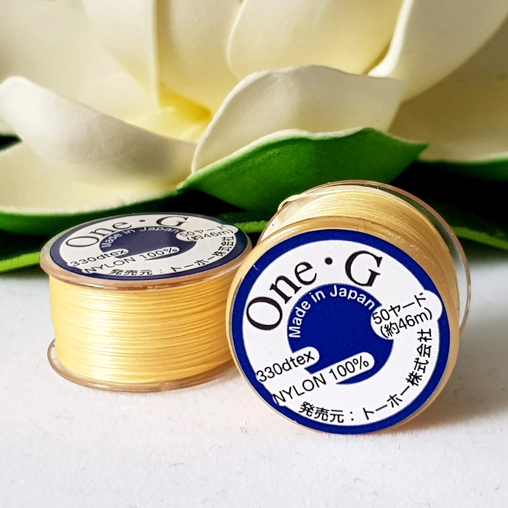 One-G Yellow Beading Thread (50 Yards) Toho | Jewellery Making Supply