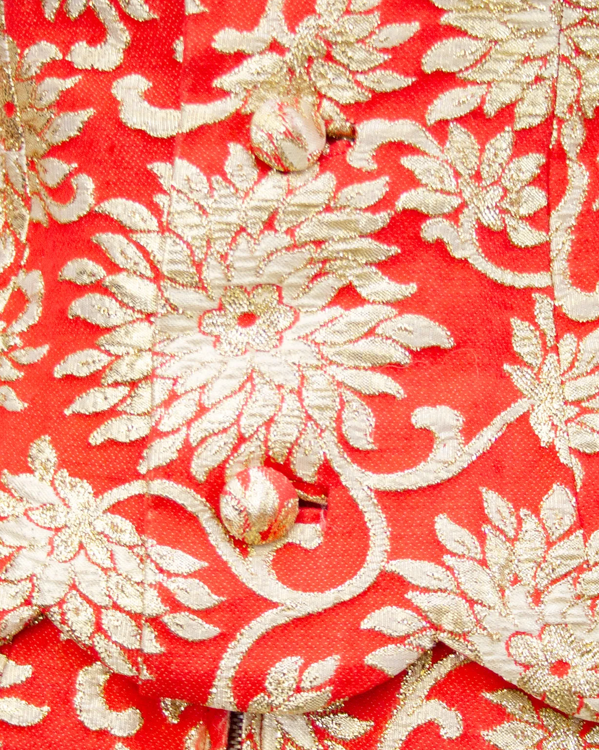 Orange and Gold Brocade Ensemble