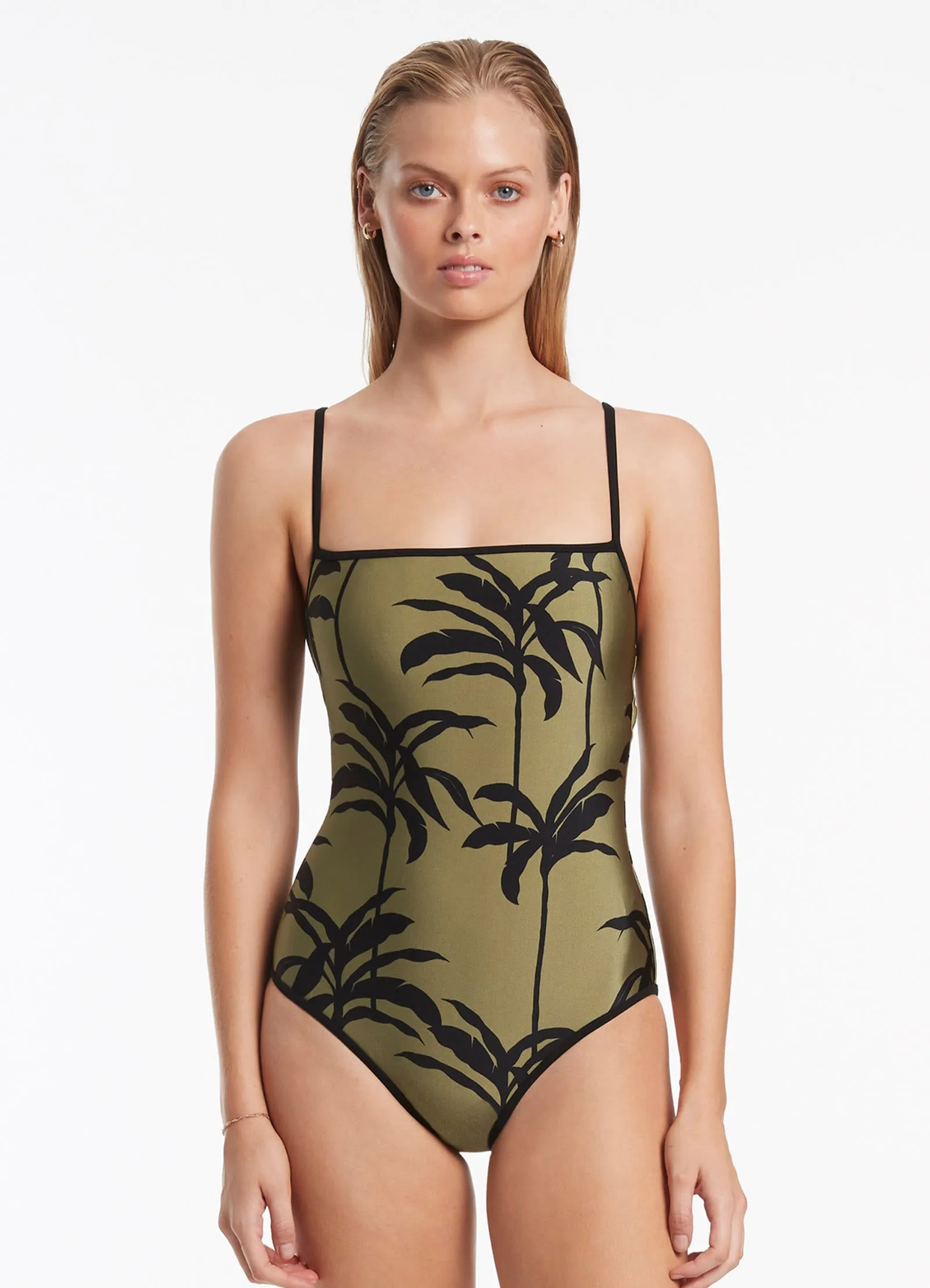 Palme Minimal Tank One Piece - Olive