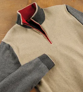 Patrick James Colorblock Quarter Zip Sweater