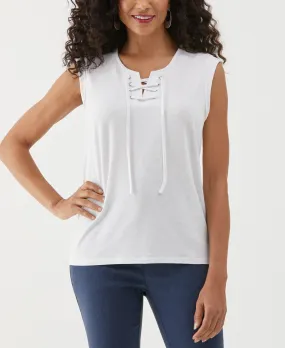 Petite Lace-Up Tank Top