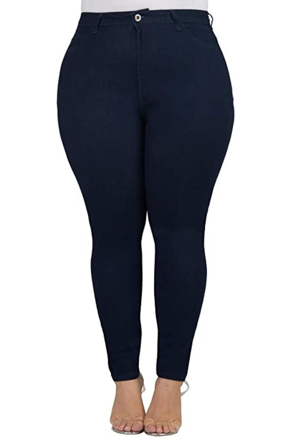 PLUS SIZE STRETCHY NON-DISTRESSED SKINNY JEANS