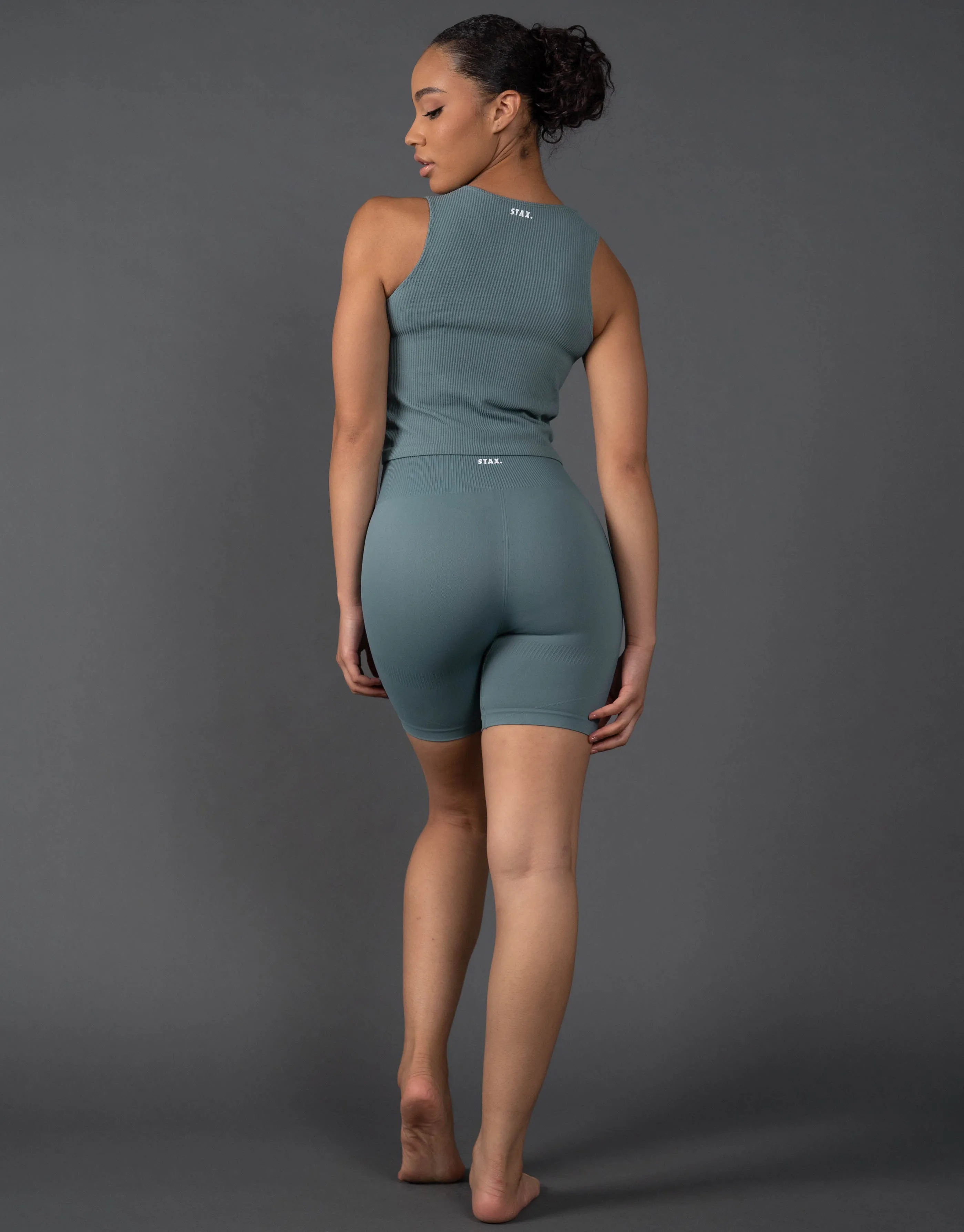 Premium Seamless Cropped Singlet Lounge V5.1 - Mist