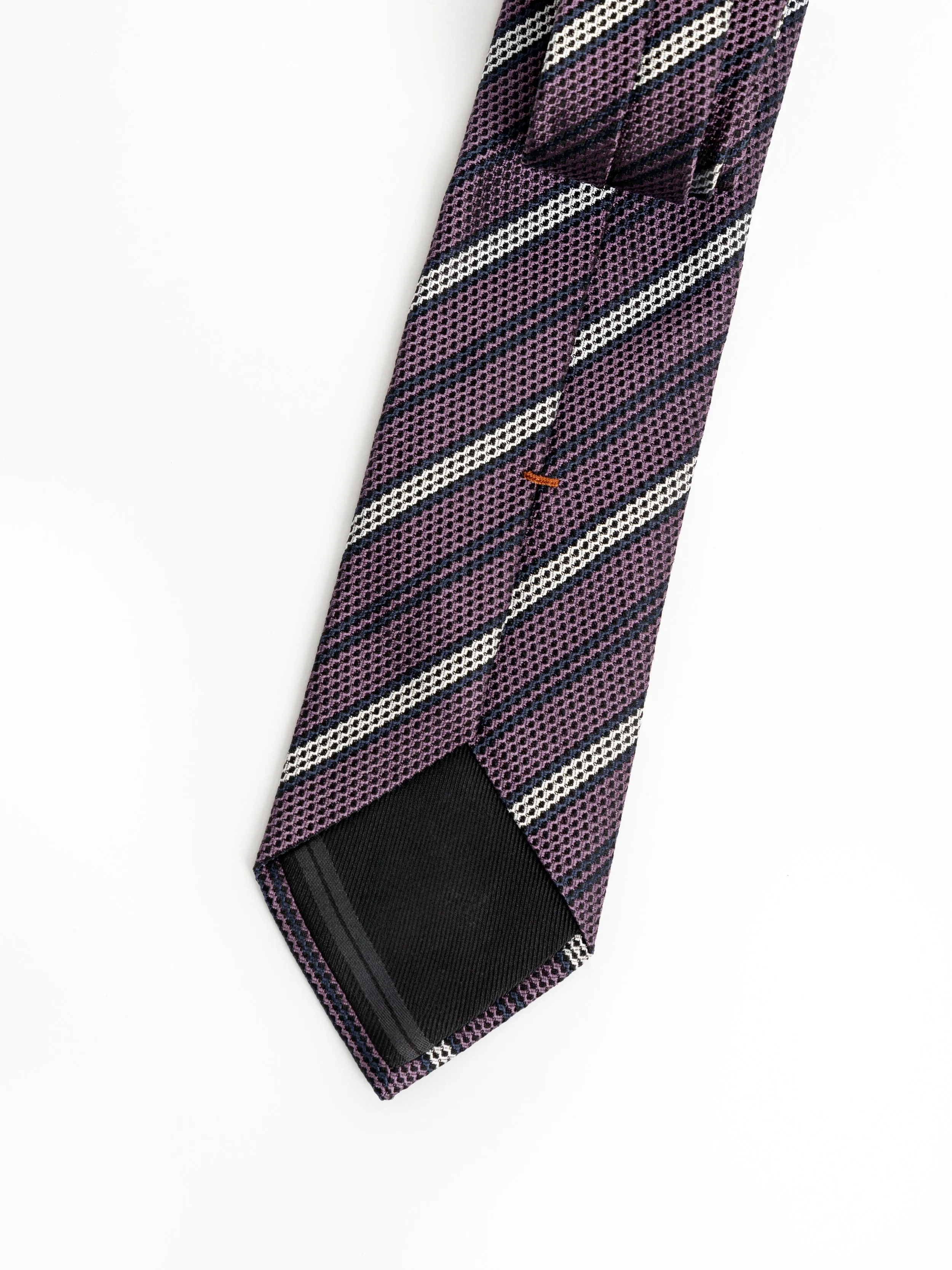 Purple Silk Striped Tie