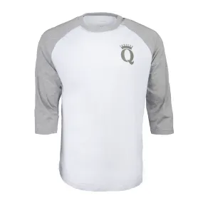 QFC-300 | Colorblock Raglan Jersey- Heather Grey/white