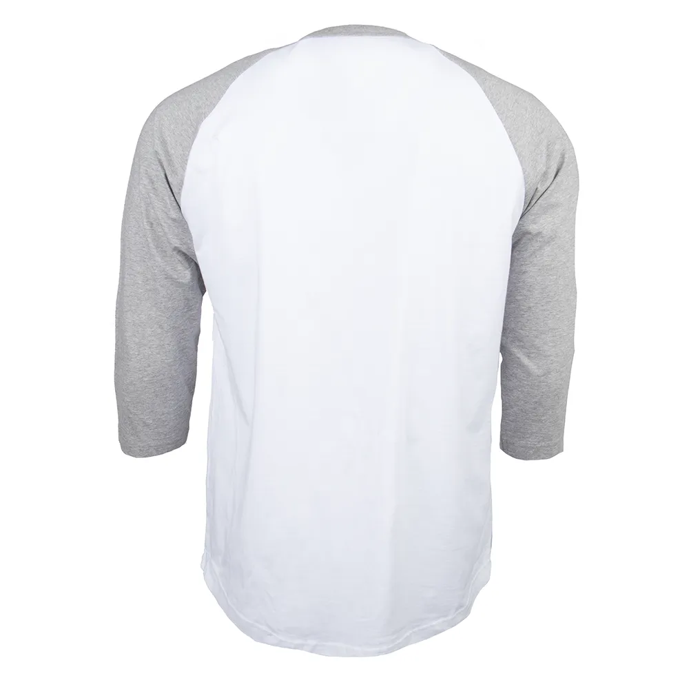 QFC-300 | Colorblock Raglan Jersey- Heather Grey/white