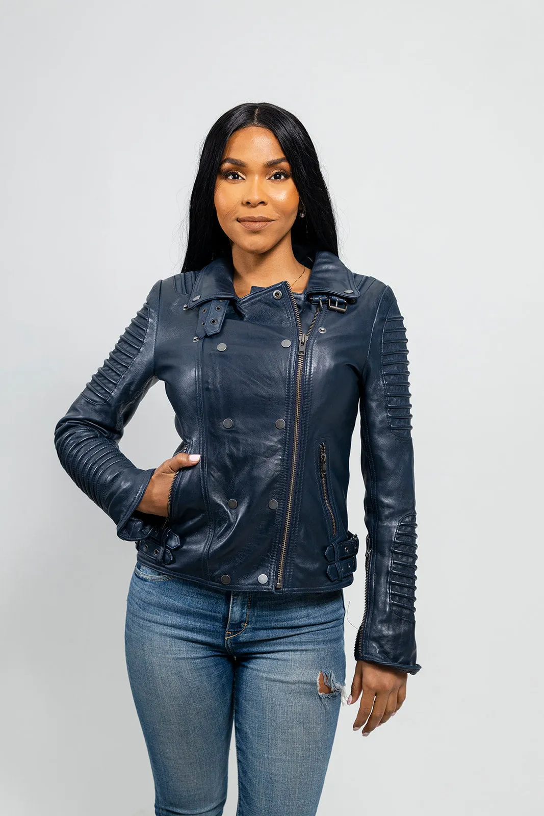 Queens Fashion Lambskin Leather Jacket