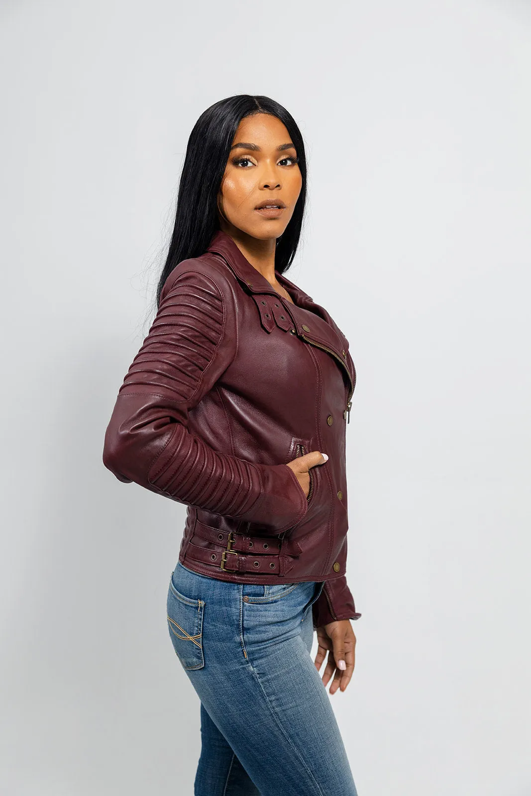 Queens Fashion Lambskin Leather Jacket