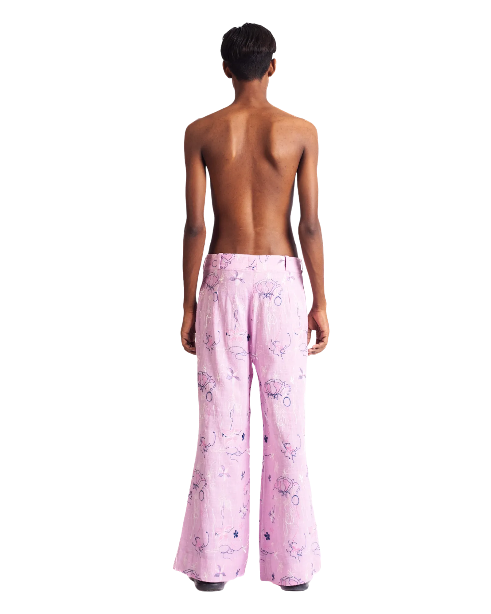 "THORNS AND ROSES" KHADDAR PANTS