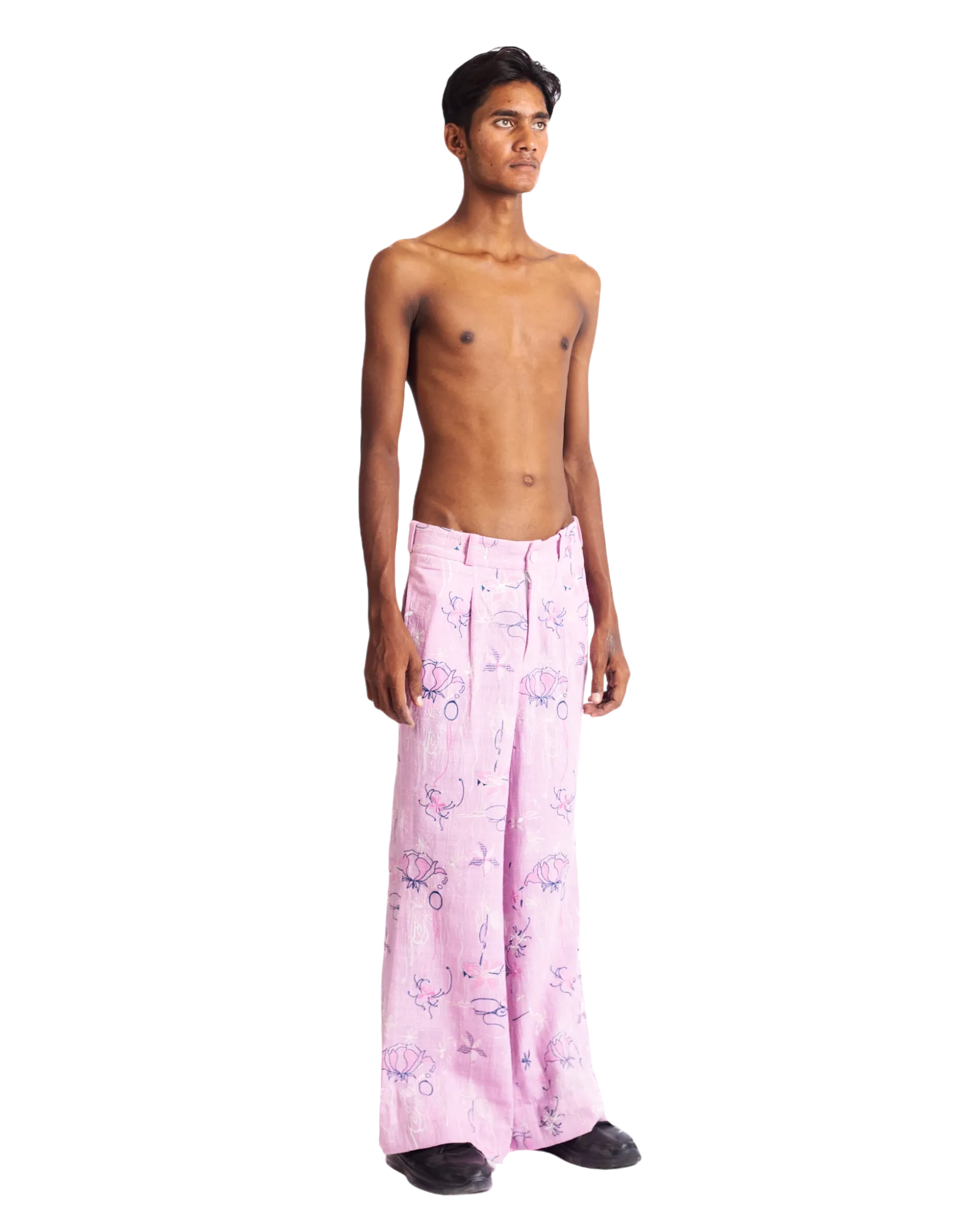 "THORNS AND ROSES" KHADDAR PANTS