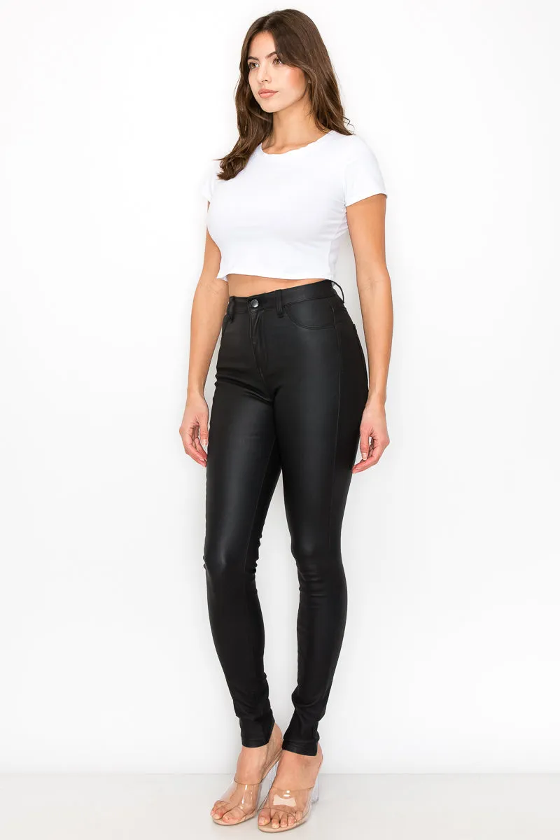 Reese - Classic PU Faux Leather High Rise Skinny