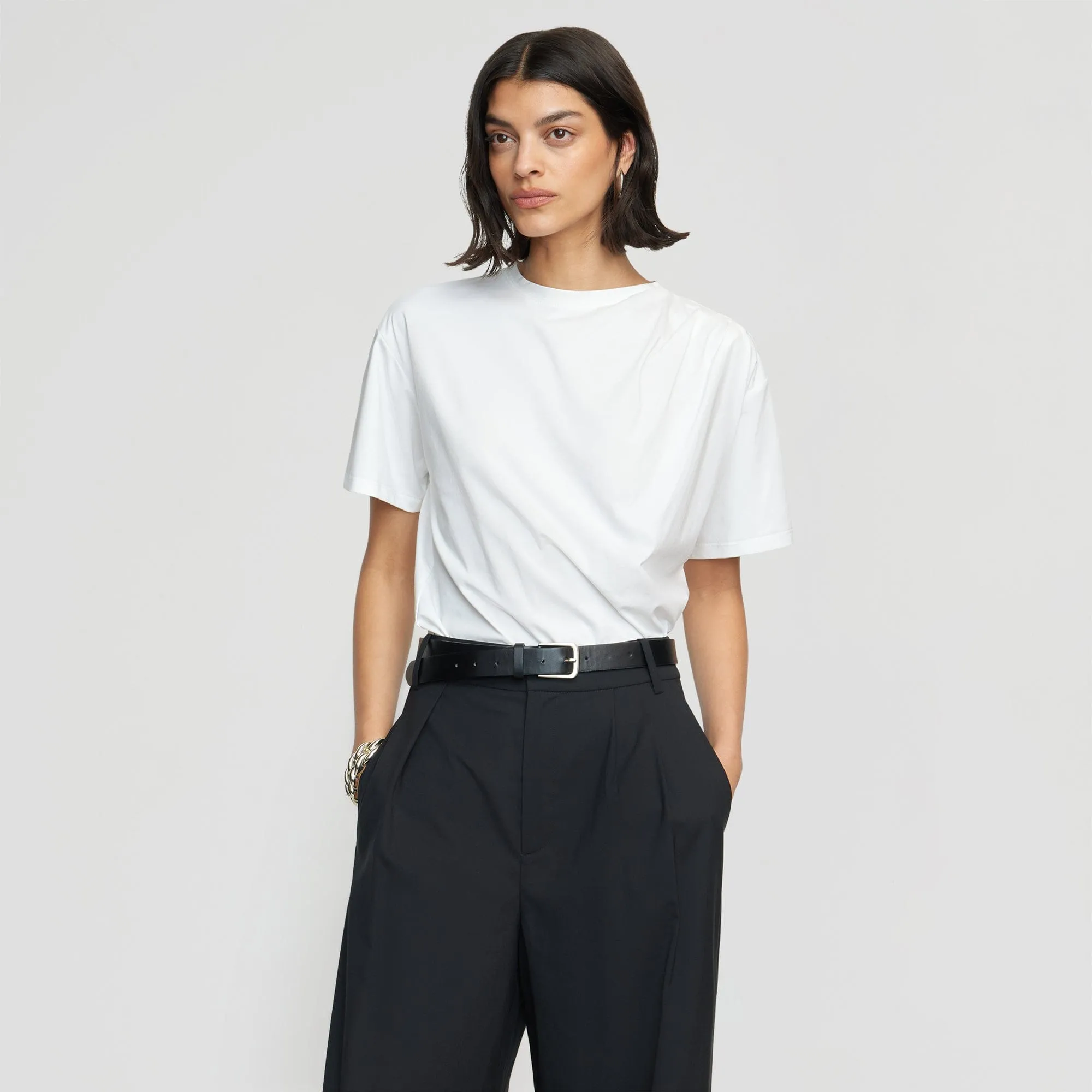 Roen Relaxed Draped-Jersey Tee