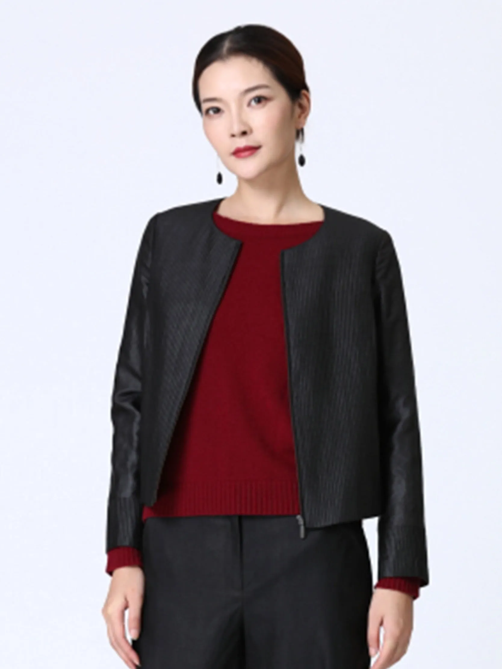 Round neck jacket