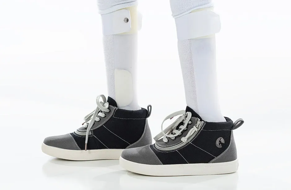 SALE - Grey Colorblock BILLY D|R Short Wrap High Tops